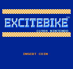 Vs. Excitebike (set EB4-3 E) Title Screen