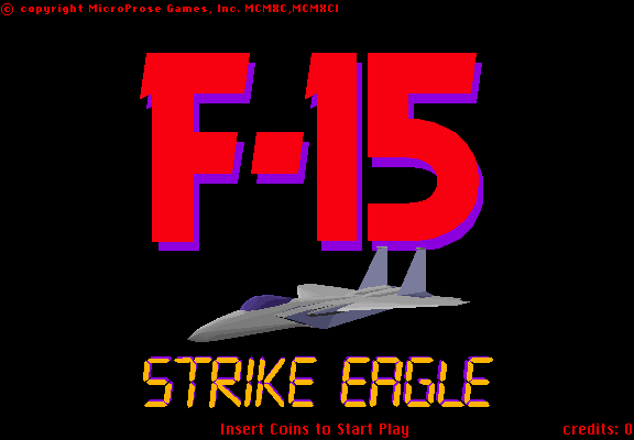 F-15 Strike Eagle (rev. 2.1 02/04/91) Title Screen
