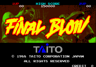 Final Blow (World) Title Screen