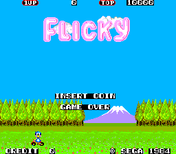 Flicky (64k Version, 315-5051, set 2) Title Screen