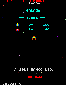 Galaga (Namco rev. B) Title Screen