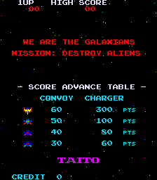 Galaxian (Taito) Title Screen