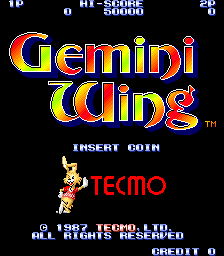 Gemini Wing (Japan) Title Screen