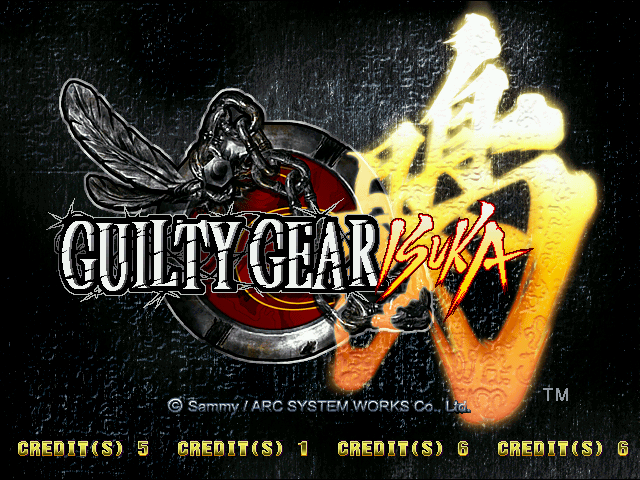 Guilty Gear Isuka Title Screen