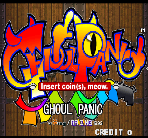 Ghoul Panic (Asia, OB2/VER.A) Title Screen