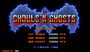 Ghouls'n Ghosts (World) Title Screen