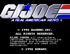 G.I. Joe (World, EB8, prototype?) Title Screen