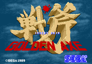 Golden Axe (set 5, US) (FD1094 317-0122) Title Screen