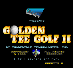 Golden Tee Golf II (Trackball, V1.1) Title Screen