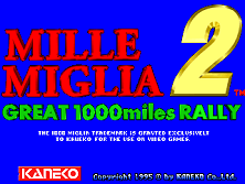Mille Miglia 2: Great 1000 Miles Rally (95/05/24) Title Screen