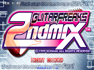 Guitar Freaks 2nd Mix Ver 1.01 (GQ883 VER. JAD) Title Screen