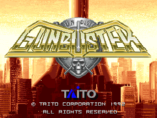 Gunbuster (World) Title Screen