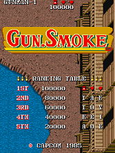 Gun.Smoke (World, 851115) Title Screen