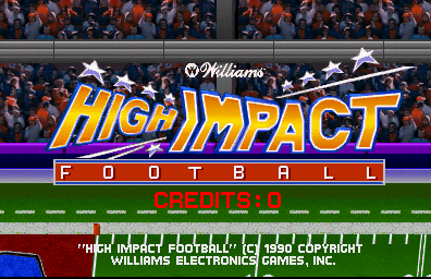 High Impact Football (rev LA5 02/15/91) Title Screen