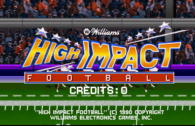 High Impact Football (rev LA1 12/16/90) Title Screen