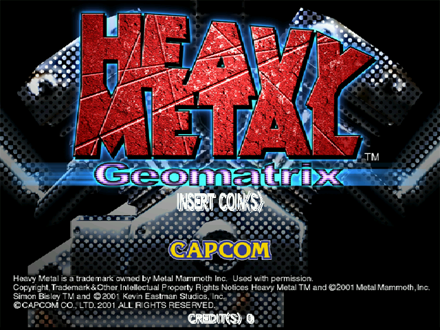 Heavy Metal Geomatrix (Rev B) Title Screen