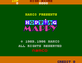 Hopping Mappy Title Screen
