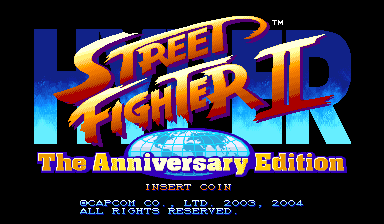 Hyper Street Fighter II: The Anniversary Edition (Asia 040202 Phoenix Edition) (bootleg) Title Screen