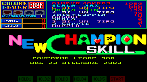New Champion Skill (v100n 2000) Title Screen