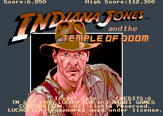 Indiana Jones and the Temple of Doom (set 1) Title Screen