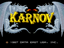 Karnov (US, rev 6) Title Screen