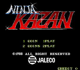 Ninja Kazan (World) Title Screen