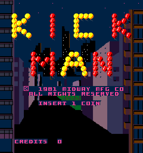 Kickman (upright) Title Screen