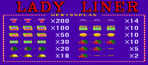 Lady Liner Title Screen