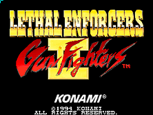 Lethal Enforcers II: Gun Fighters (ver EAA) Title Screen