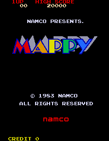 Mappy (US) Title Screen