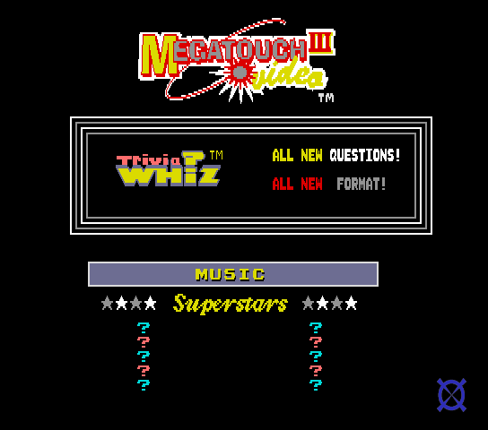 Megatouch III (9255-20-01 ROK, Standard version) Title Screen