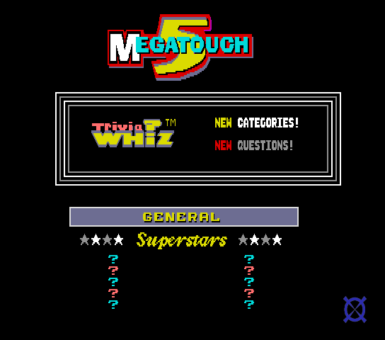 Megatouch 5 (9255-60-07 RON, New Jersey version) Title Screen