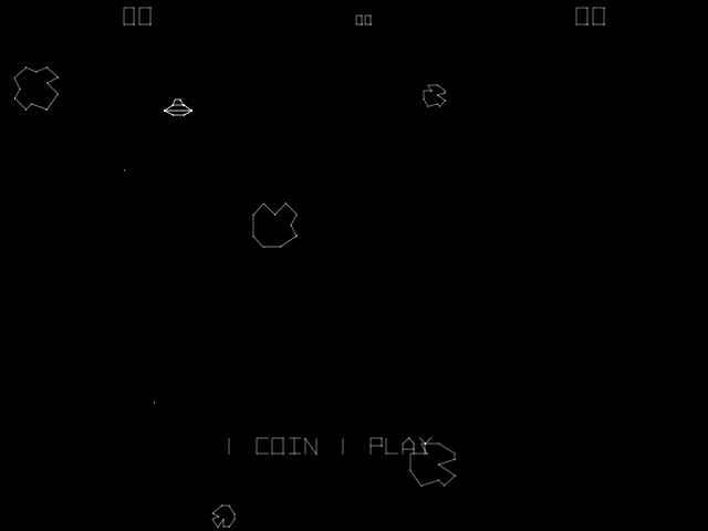 Meteor (bootleg of Asteroids) Title Screen