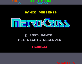 Metro-Cross (set 1) Title Screen