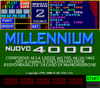 Millennium Nuovo 4000 (Version 1.8) Title Screen