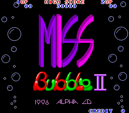 Miss Bubble II Title Screen