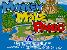 Monkey Mole Panic (USA) Title Screen