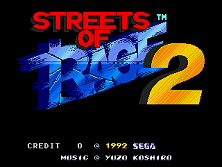 Streets of Rage II (Mega Play) Title Screen