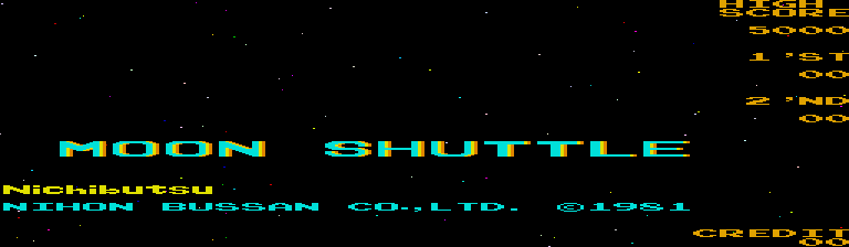 Moon Shuttle (Japan set 2) Title Screen