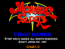 Monster Slider (Japan) Title Screen