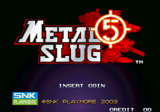 Metal Slug 5 Title Screen