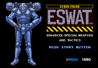 Cyber Police ESWAT: Enhanced Special Weapons and Tactics (Mega-Tech) Title Screen