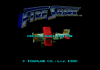 Fire Shark (Mega-Tech) Title Screen