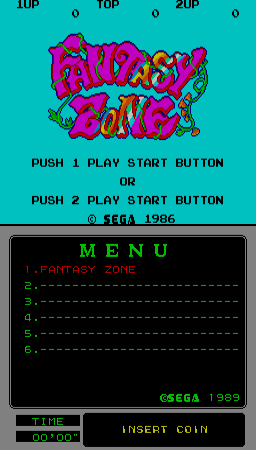 Fantasy Zone (Mega-Tech, SMS based) Title Screen