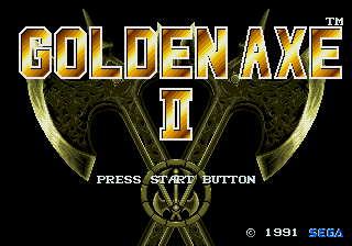 Golden Axe II (Mega-Tech) Title Screen
