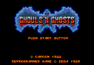Ghouls'n Ghosts (Mega-Tech) Title Screen