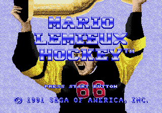 Mario Lemieux Hockey (Mega-Tech) Title Screen