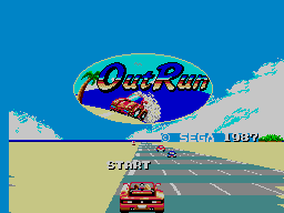 Out Run (Mega-Tech, SMS based) Title Screen