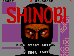 Shinobi (Mega-Tech, SMS based) Title Screen