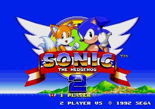 Sonic The Hedgehog 2 (Mega-Tech) Title Screen
